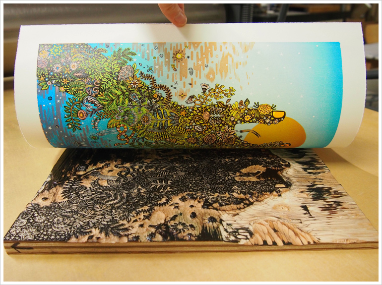 Printing "EVE" Woodcut | Valerie Lueth | Tugboat Printshop