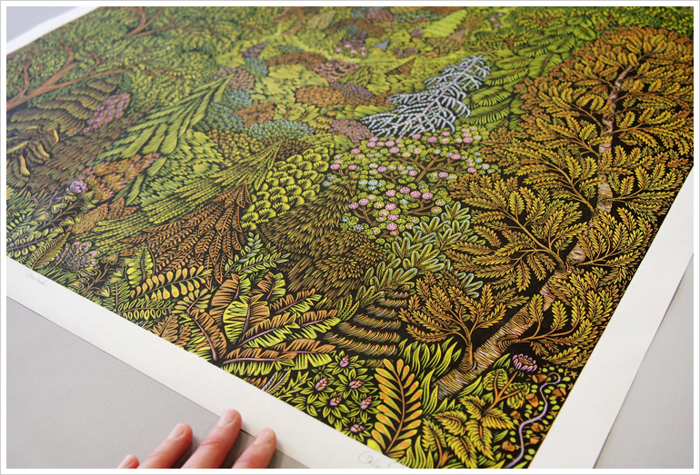 "OVERLOOK" Woodcut Detail by Tugboat Printshop