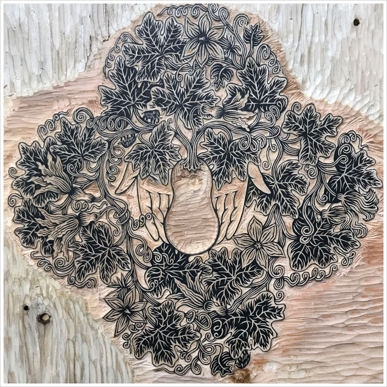 "HUDSON VALLEY HONEYNUT" Woodcut Print by Valerie Lueth in Collaboration with the Hudson Valley Seed Company - Special, Limited Edition!