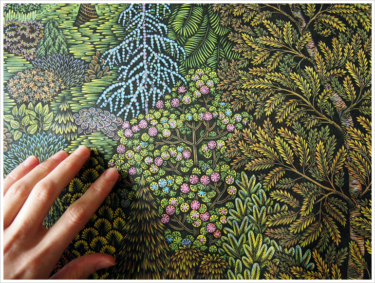 "OVERLOOK" Woodcut Print by Tugboat Printshop (Detail)