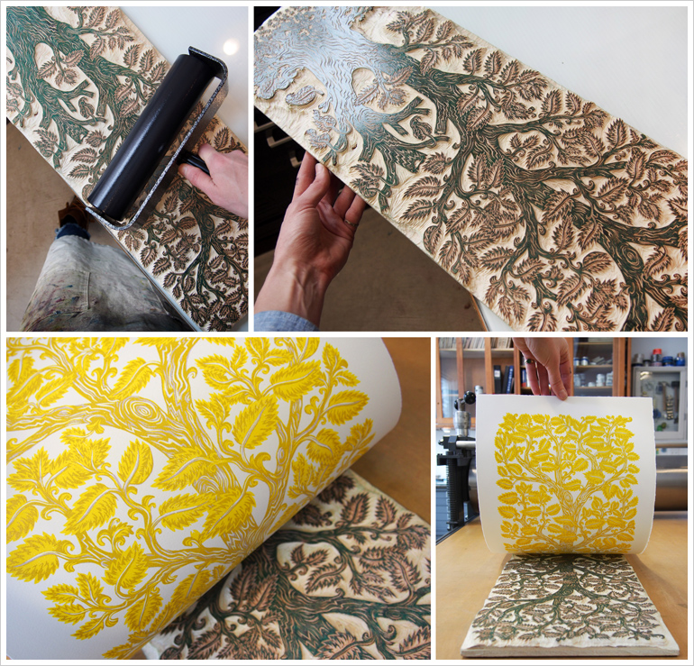 Printing a Woodblock | Tugboat Printshop