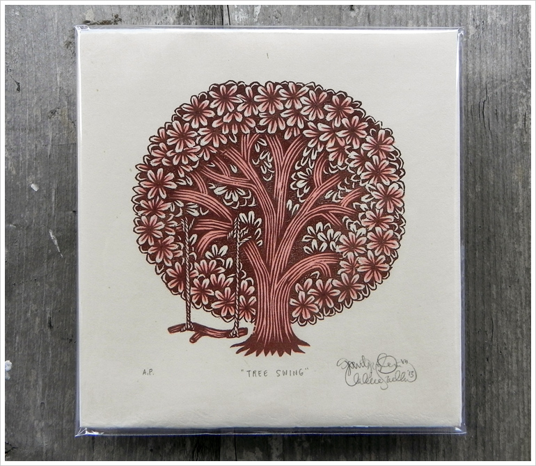 "TREE SWING" Woodcut Print Edition by Tugboat Printshop