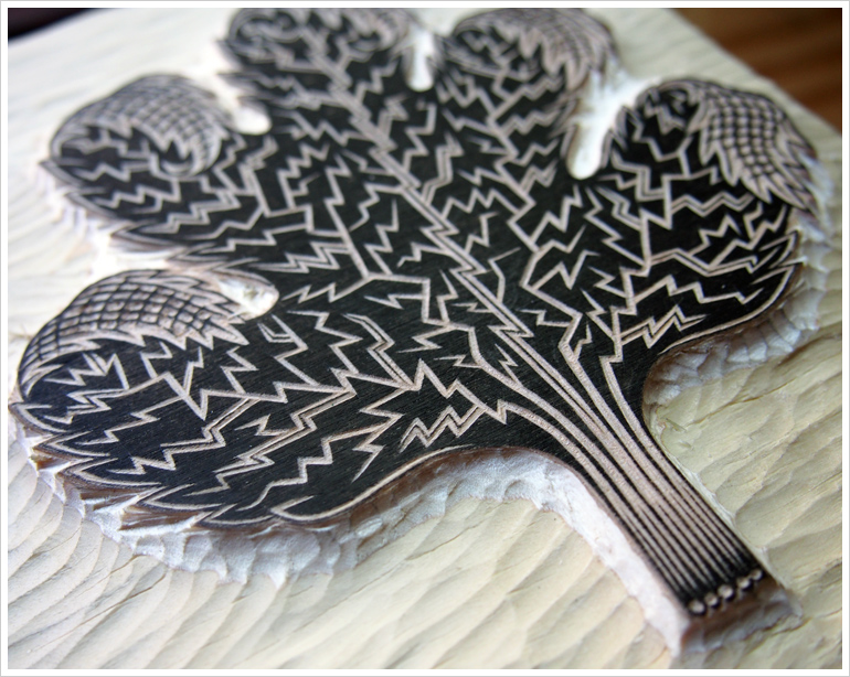 "TURNING LEAF" Woodblock 