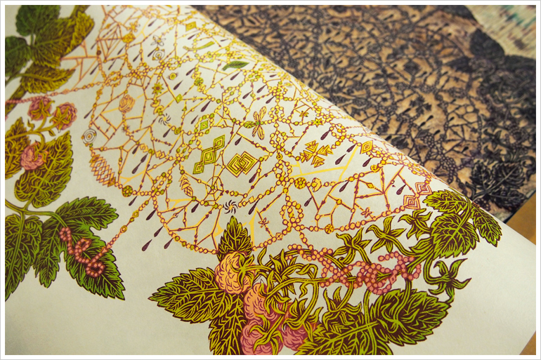 Printing Color "WEB" Woodcut Print, Woodblock Print | Valerie Lueth, Tugboat Printshop